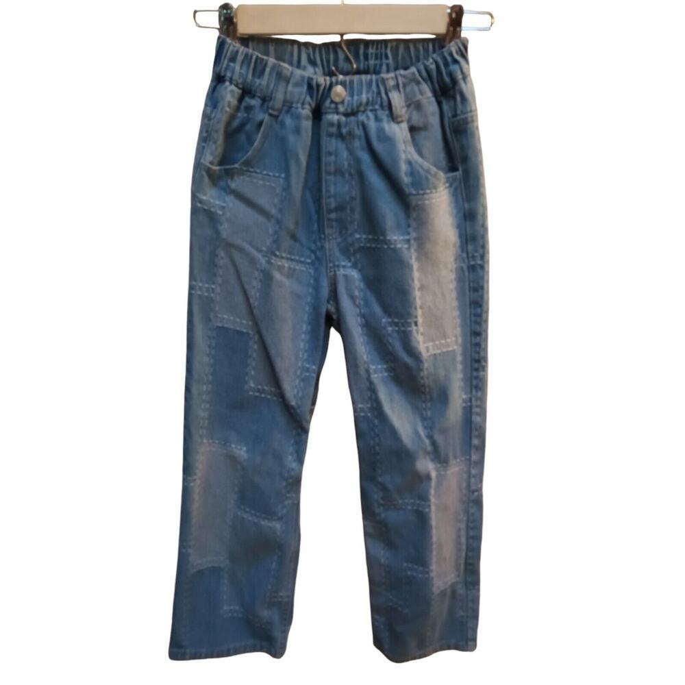 Rolanko Kids Light Wash Patchwork Blue Jean Size 150.